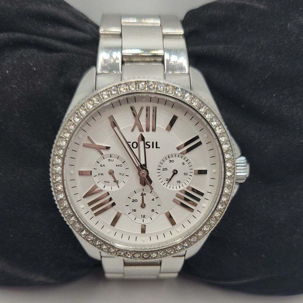 Fossil Cecile AM4481 Women Silver Stainless Steel Analog Dial Quartz Watch DE496